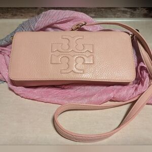 Tory Burch Gorgeous Lt. Pink Soft Leather Crossbody Bag